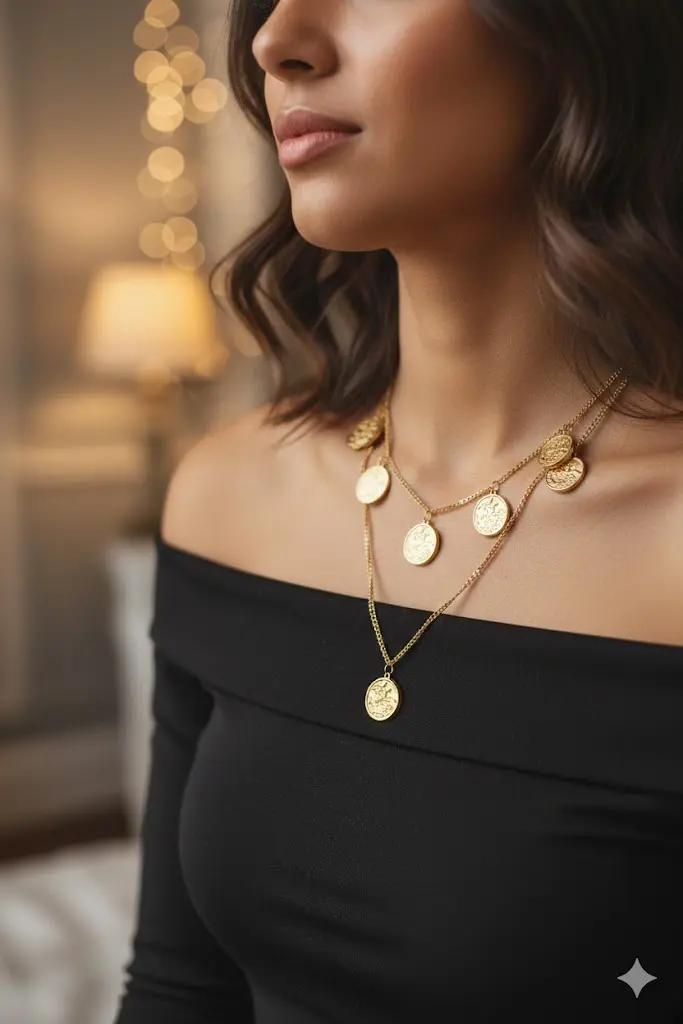 Double-layered Coin Necklace
