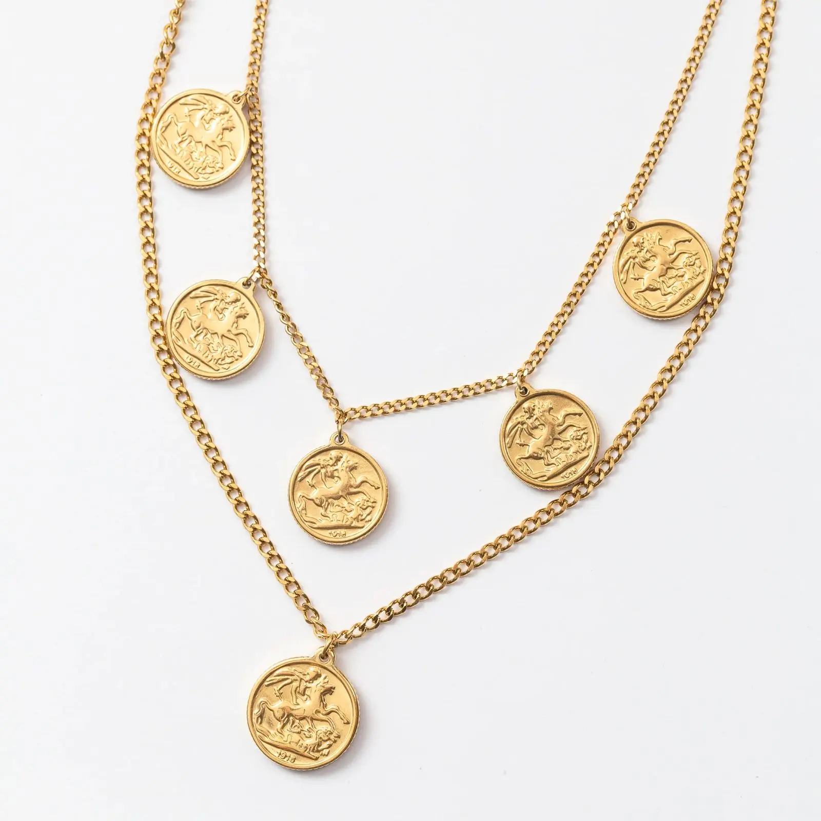 Double-layered Coin Necklace