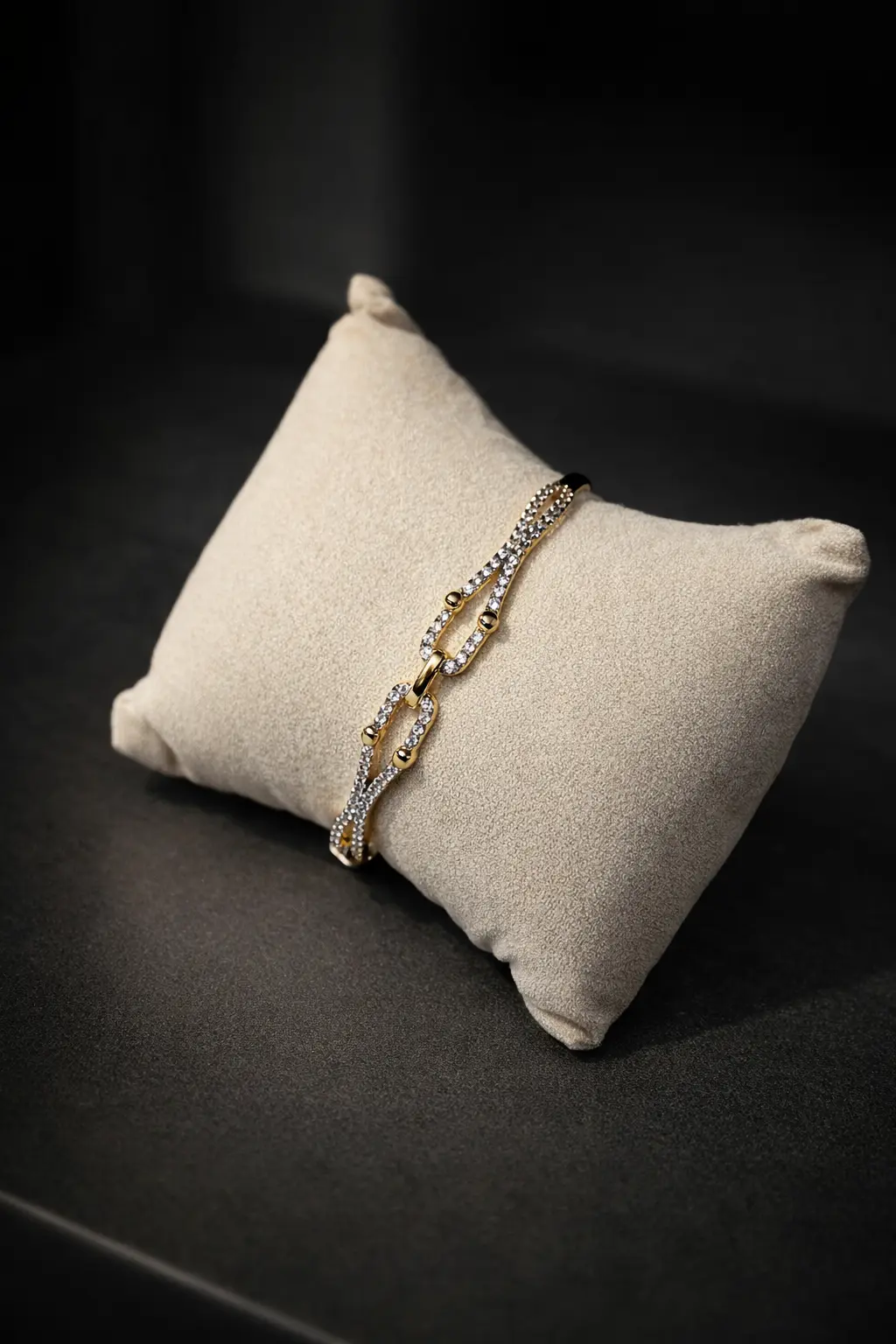 pave link bracelet
