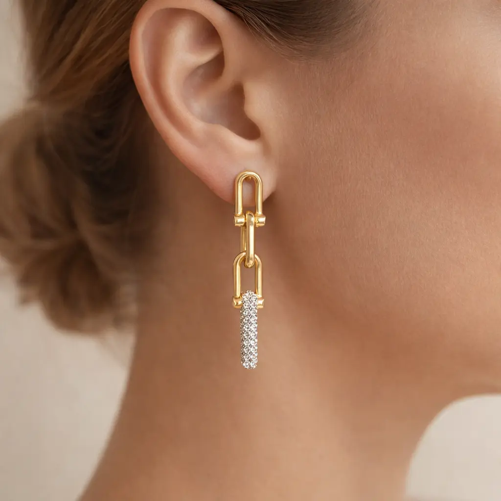 Tiffany & Co Silver& Gold Earrings 