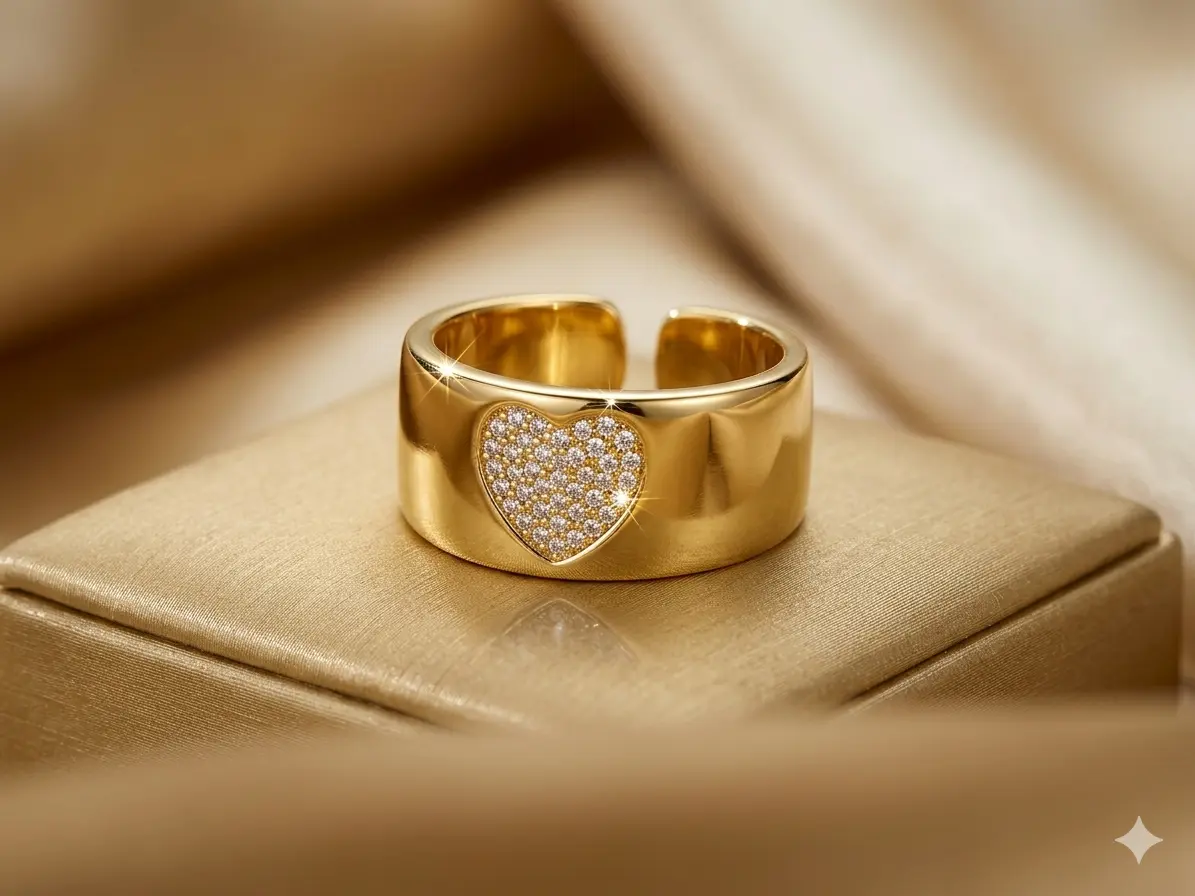 Pave Heart Ring