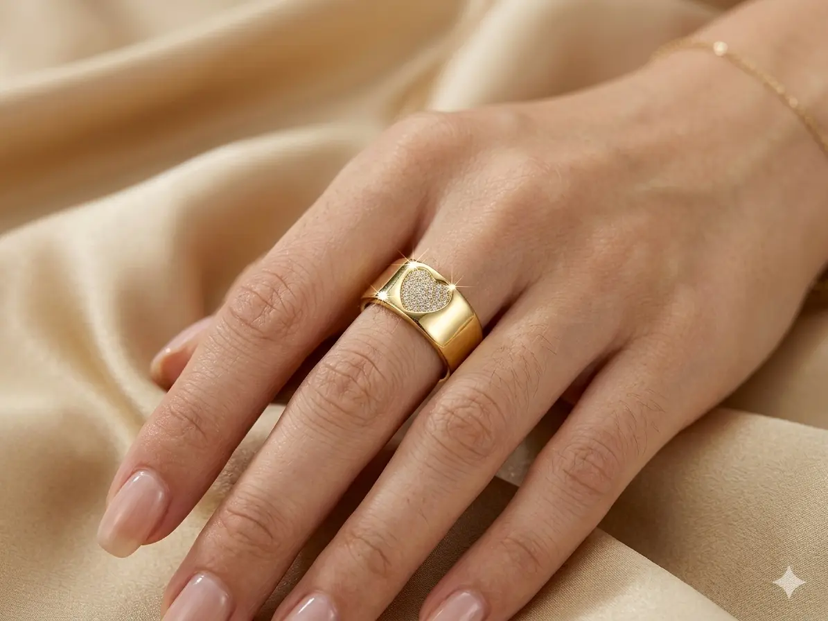 Pave Heart Ring