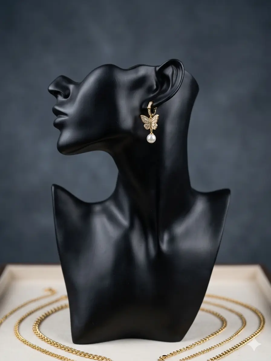 Heart and Feather Earrings