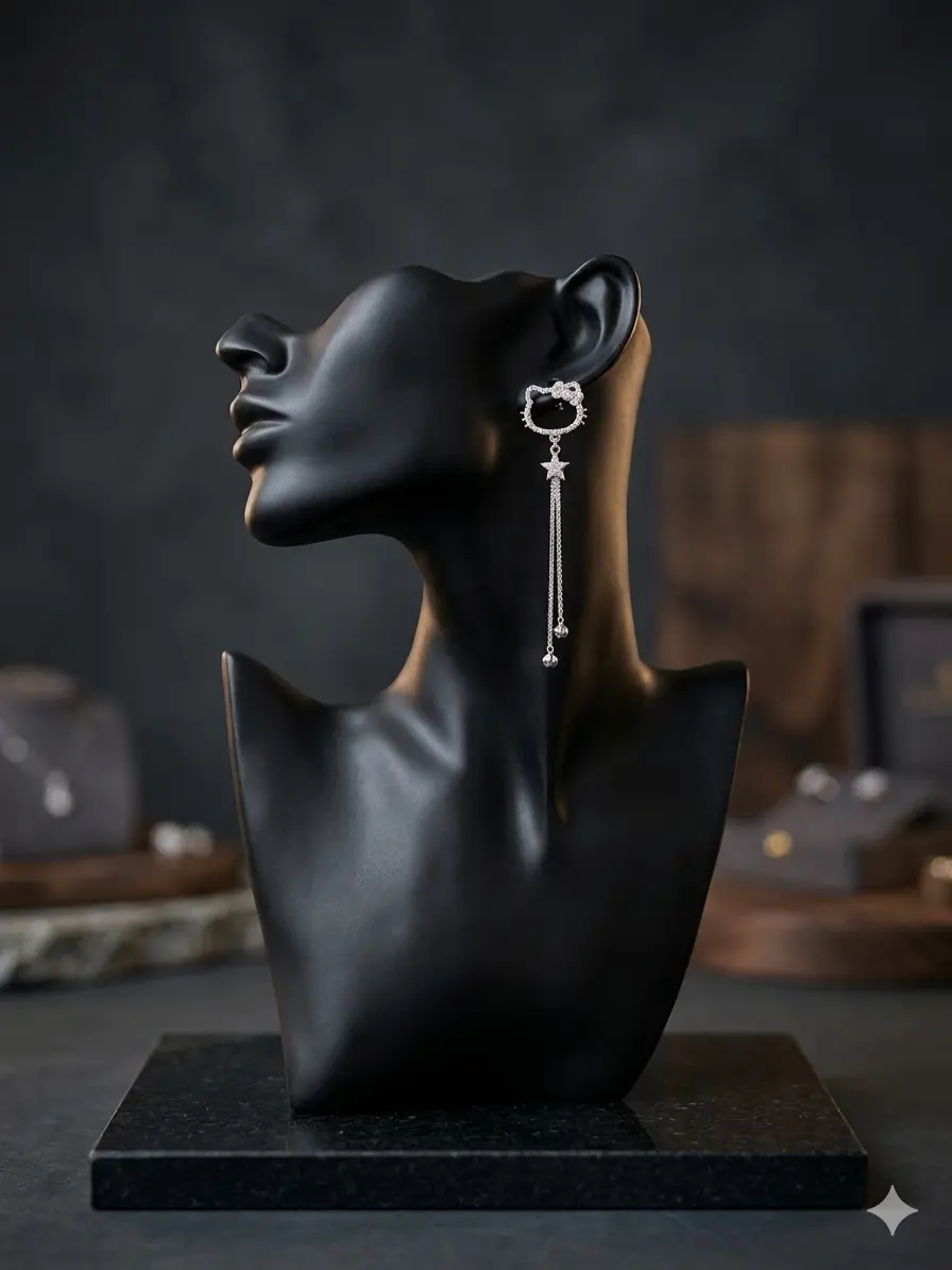 Hello Kitty Long Drop Earring